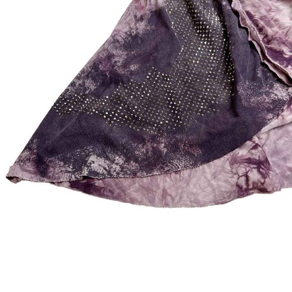 Vocal purple tie dye tank top with rhinestones size S - Picture 13 of 16